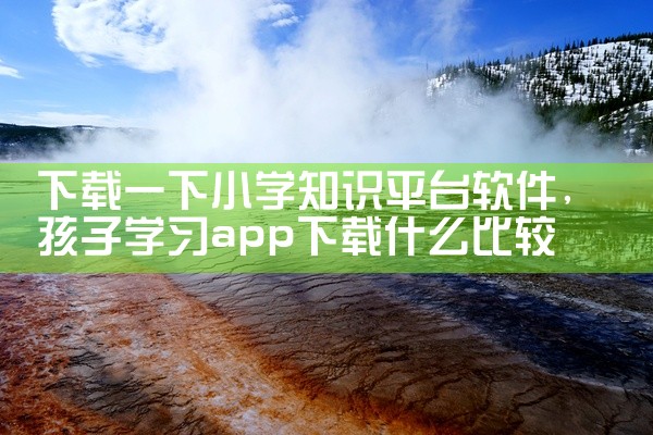 下载一下小学知识平台软件